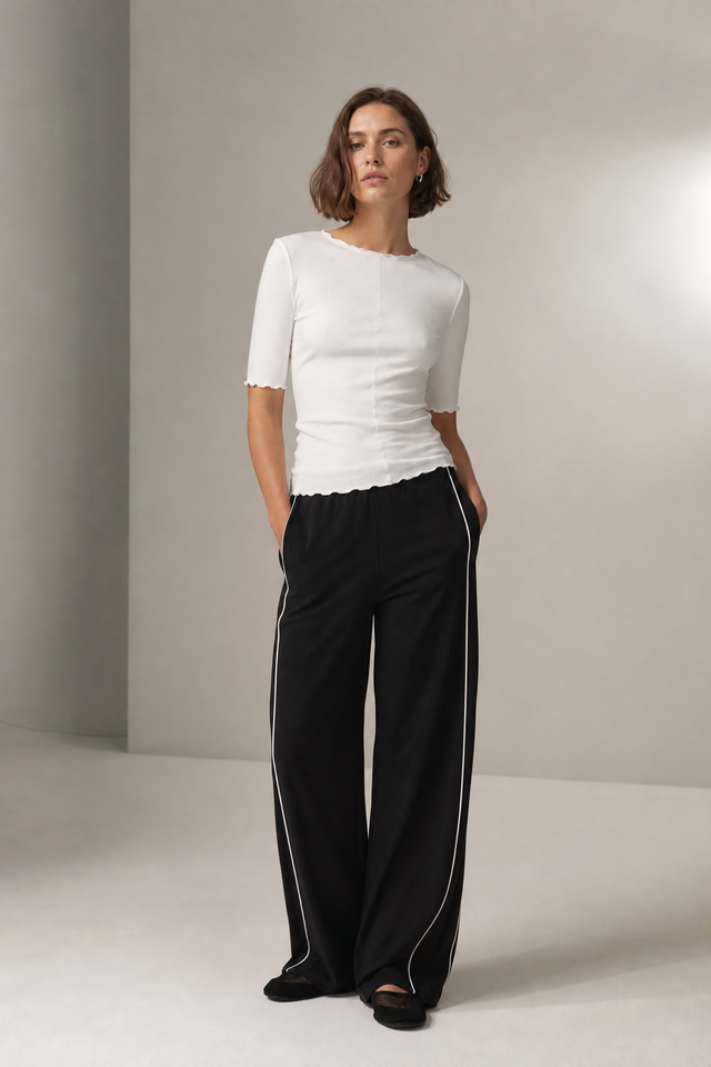 Jordan strech viscose top | White