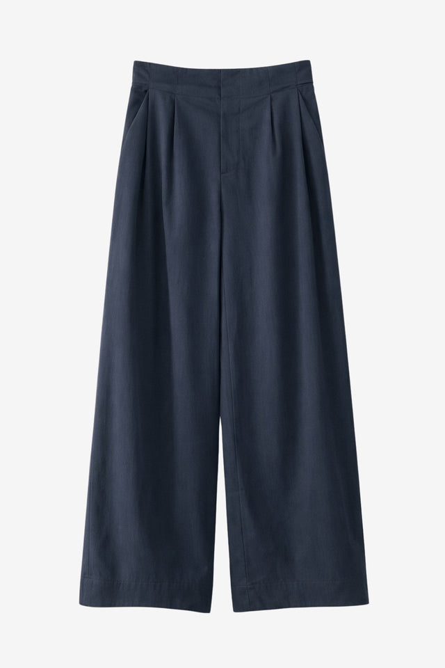 Harlow cotton fancy pants | Navy