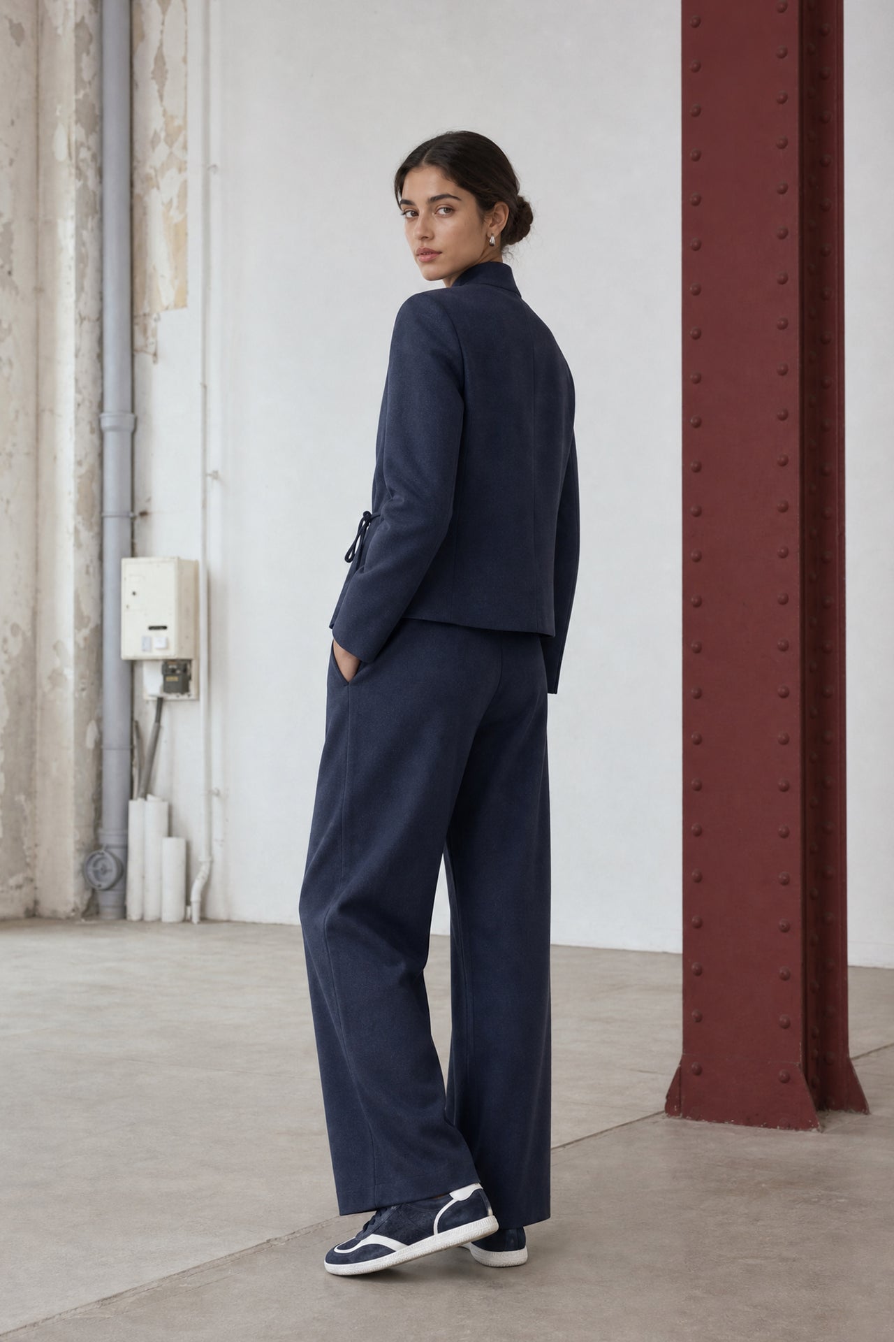 Lean wide-leg pants | Dark Blue