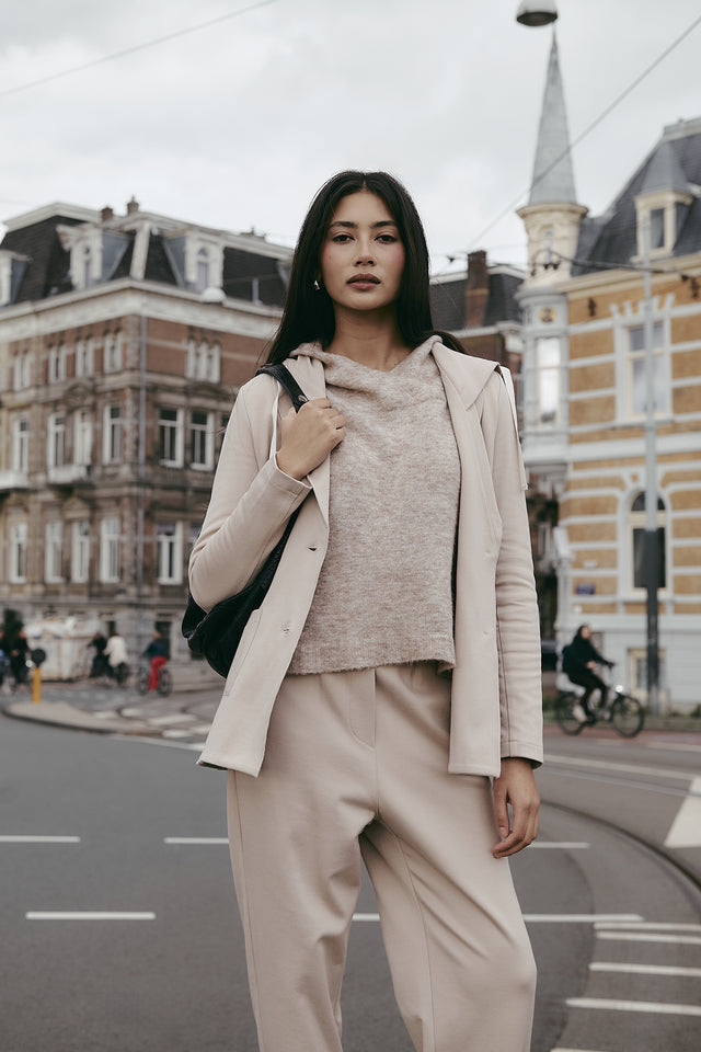 Primo viscose elastane pants | Beige