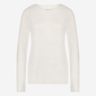 Wholegarment pullover | White