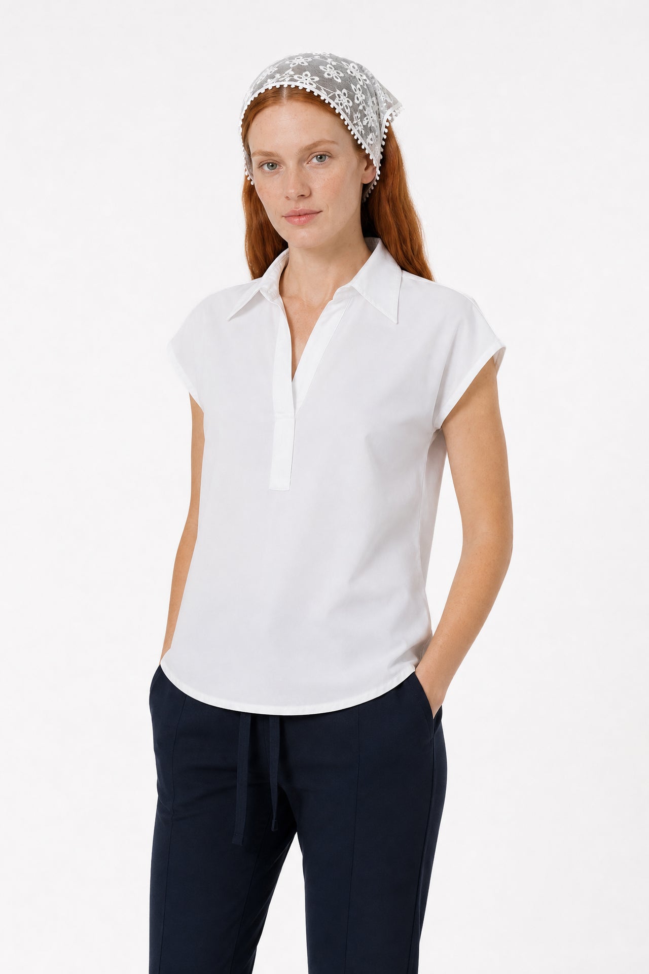 Kitty top technical jersey | White