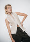 Teddy zipper Vest groove | Off White