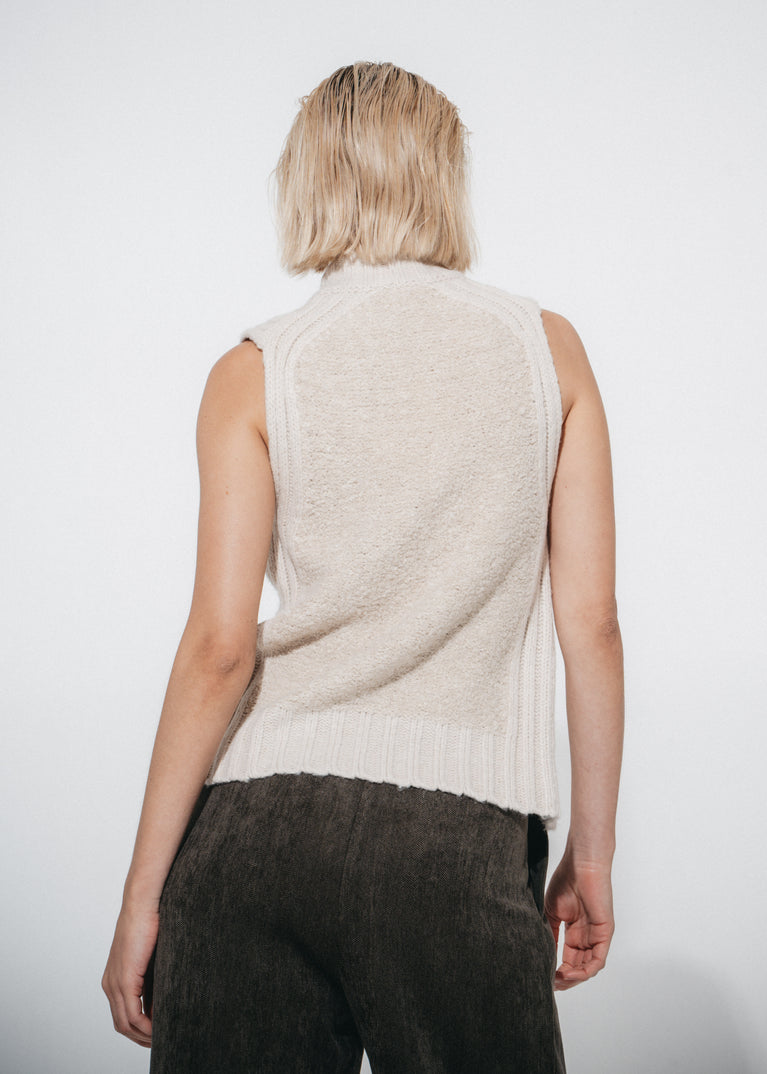 Teddy zipper Vest groove | Off White
