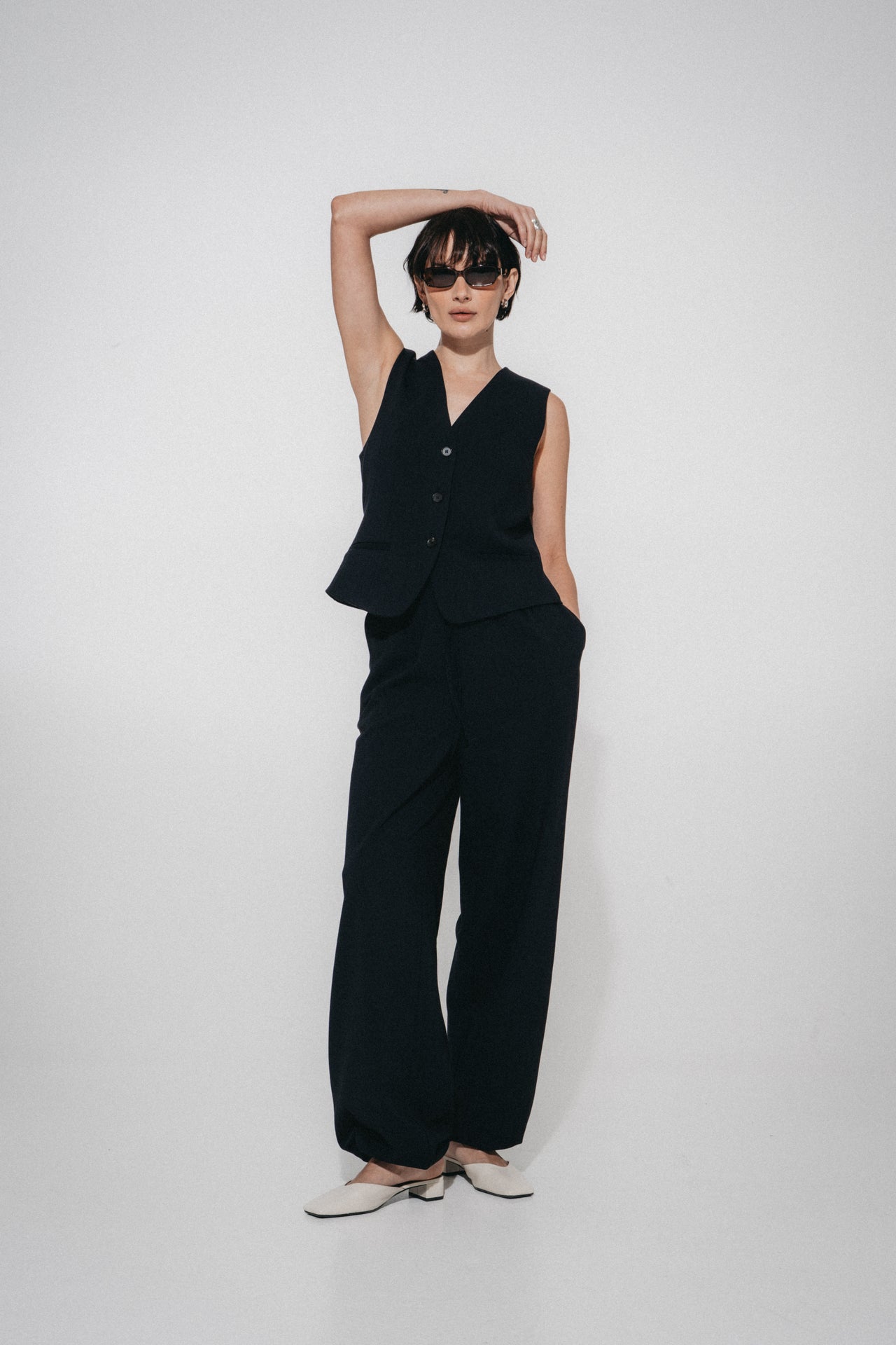 Nola wide-leg pants | Black