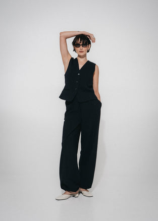 Nola wide-leg pants | Black