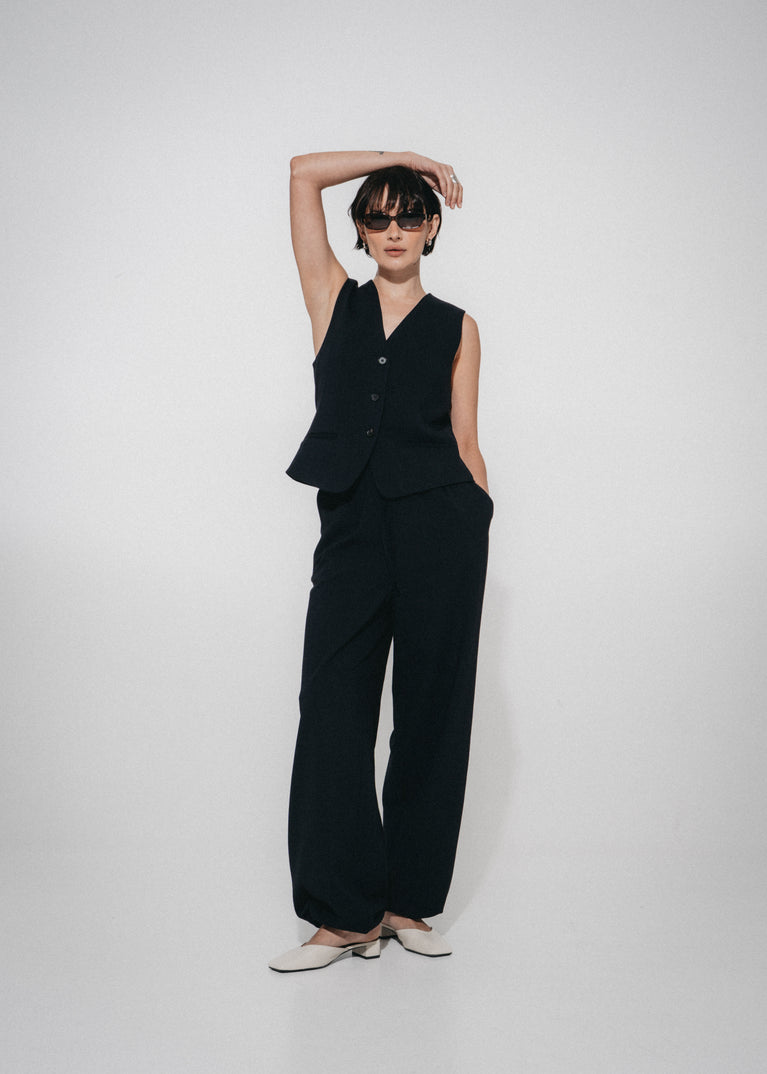 Nola wide-leg pants | Black