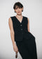 Colette back details gilet | Black