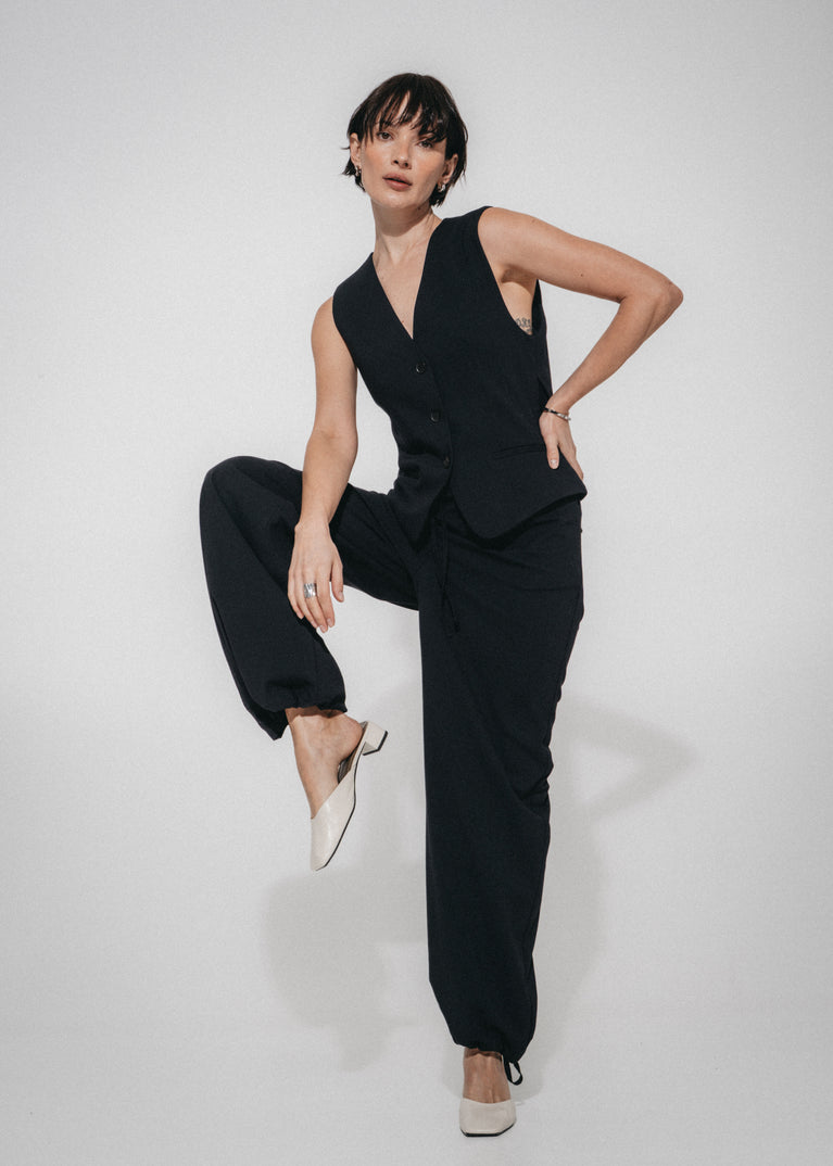 Nola wide-leg pants | Black