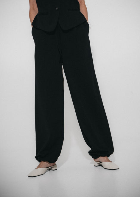 Nola wide-leg pants | Black