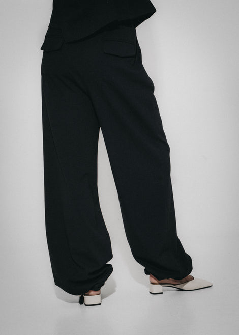 Nola wide-leg pants | Black