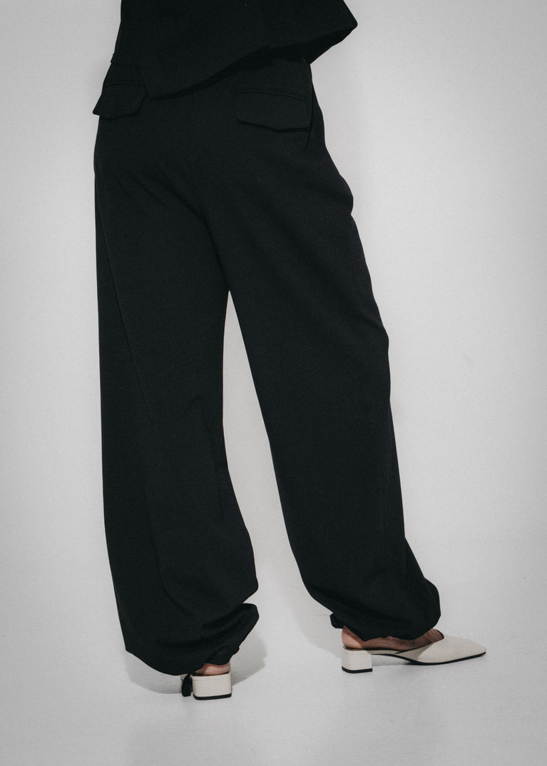 Nola wide-leg pants | Black
