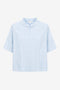 Lissa structure tech jersay top | Light Blue