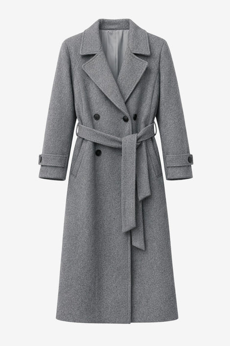 Long alveare coat 61633 | Grigio medio