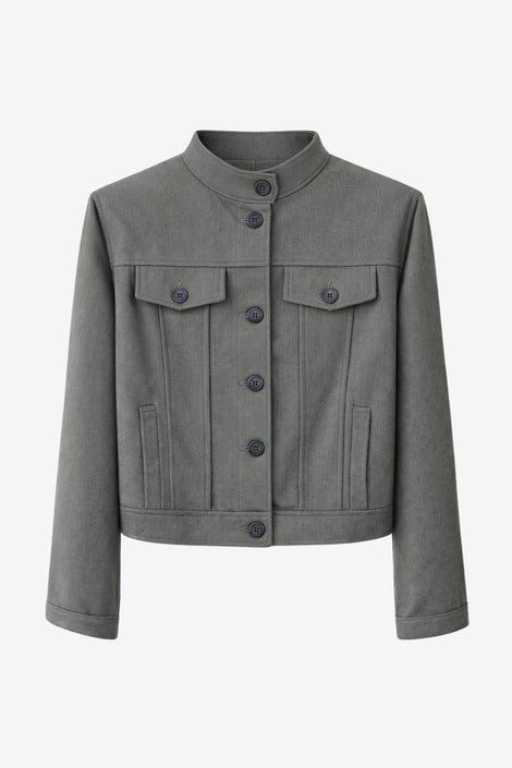Ophelia viscose blend short jacket | Melange