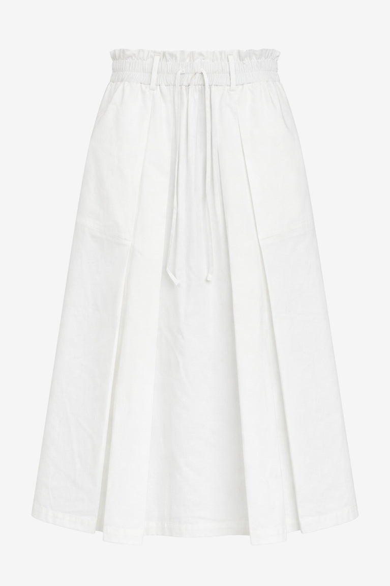 Poplin long skirt | Panna