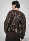 Rox eco leather jacket | Dark Brown