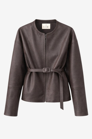 Rox eco leather jacket | Dark Brown