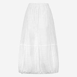 Maud cotton poplin skirt | White