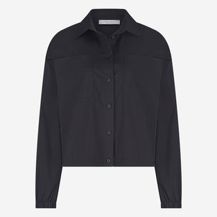 Aneta cotton poplin blouse | Black