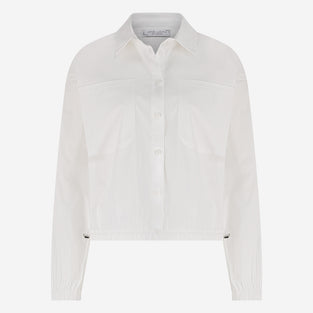 Aneta cotton poplin blouse | White