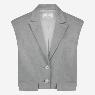 TillyN shiny line viscose vest | Grey