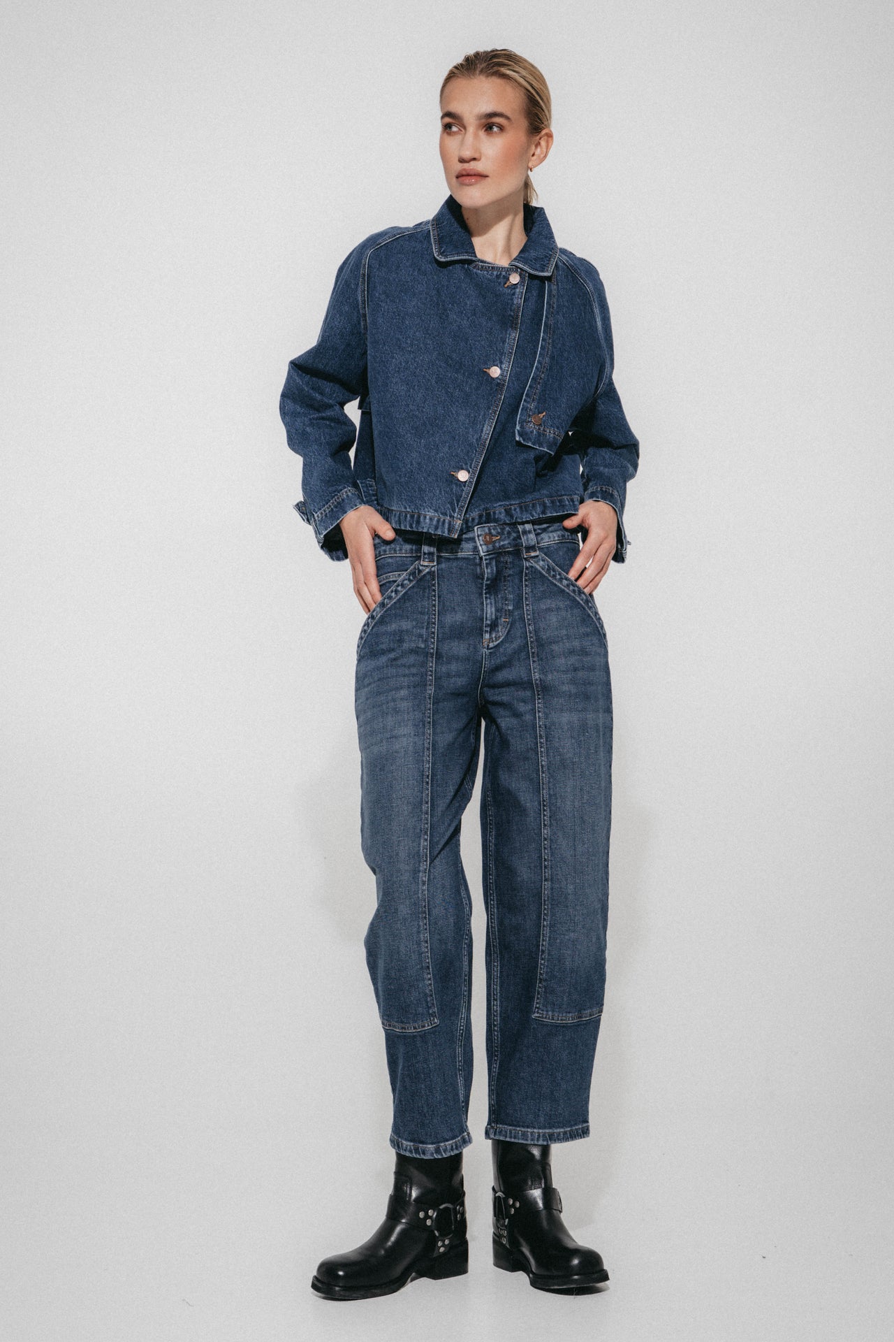 Sassy denim parcka jacket | Night Blue