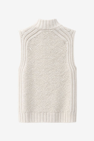 Teddy zipper Vest groove | Off White