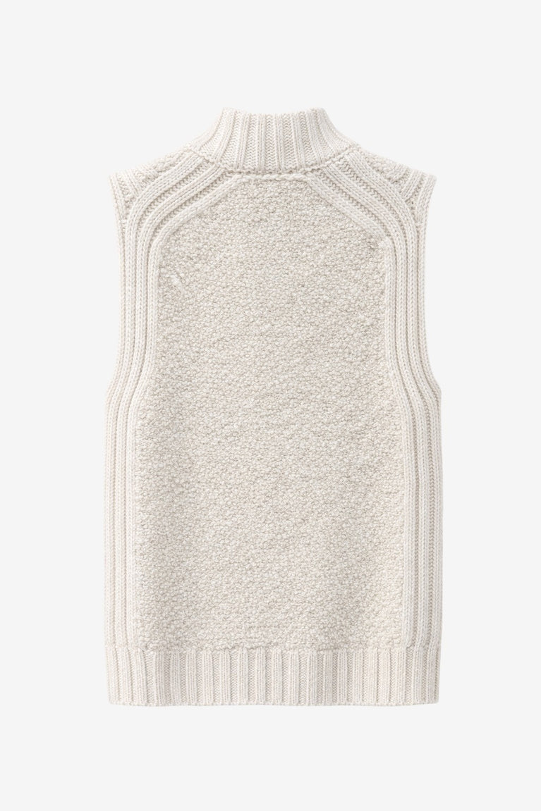 Teddy zipper Vest groove | Off White