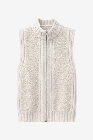 Teddy zipper Vest groove | Off White