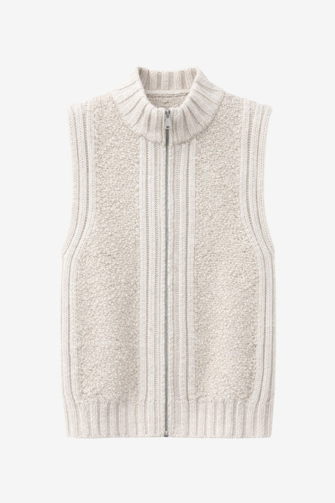Teddy zipper Vest groove | Off White