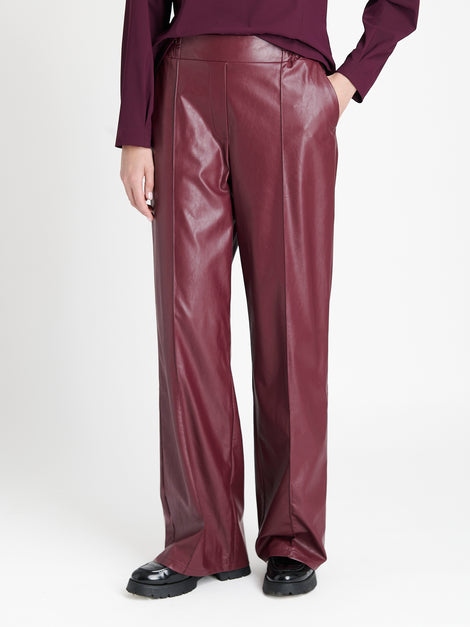 Thera eco leather pants | Bordo