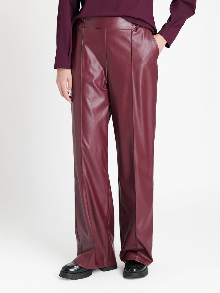 Thera eco leather pants | Bordo
