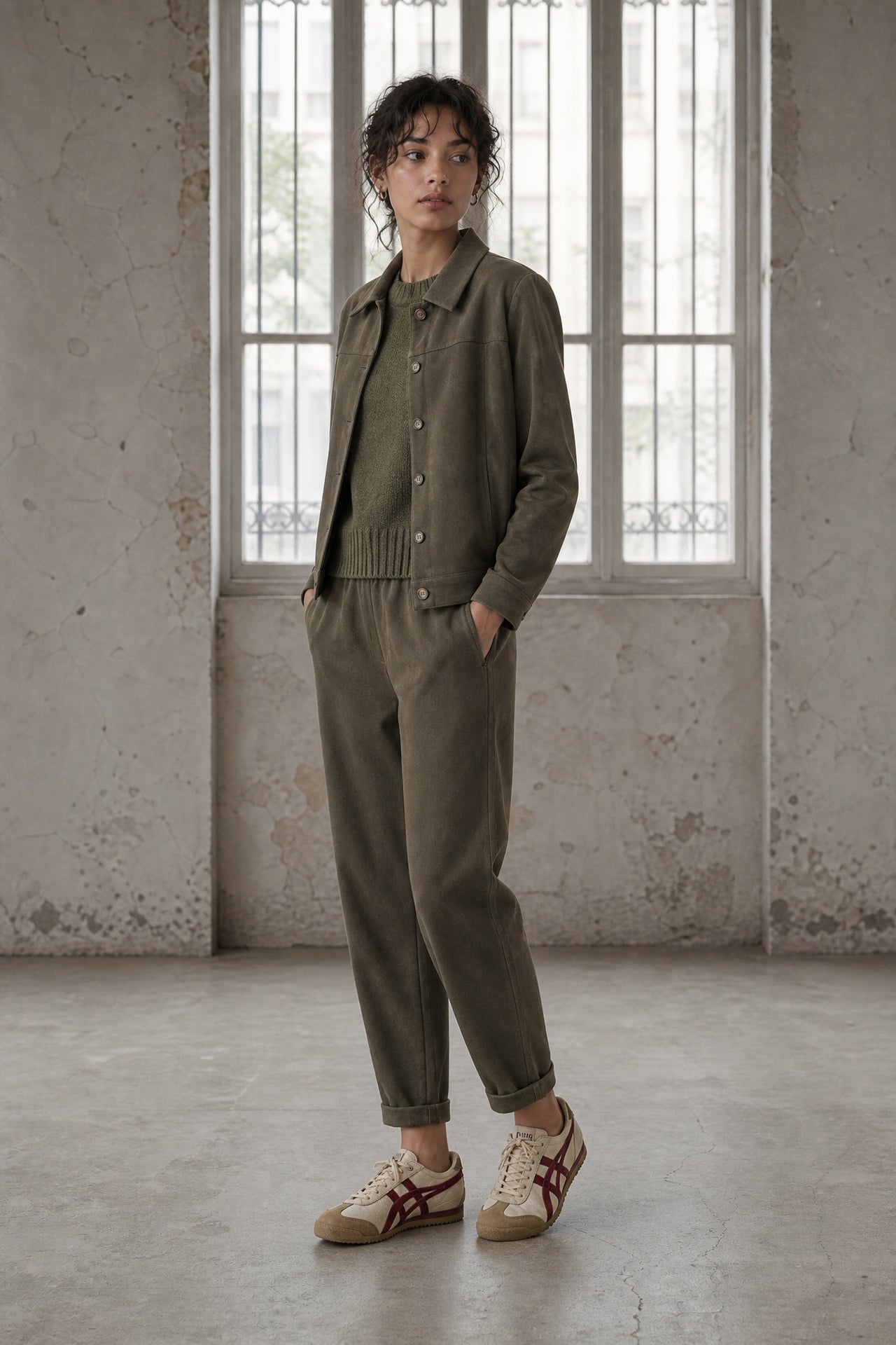 Danny skuba velvet pants | Army