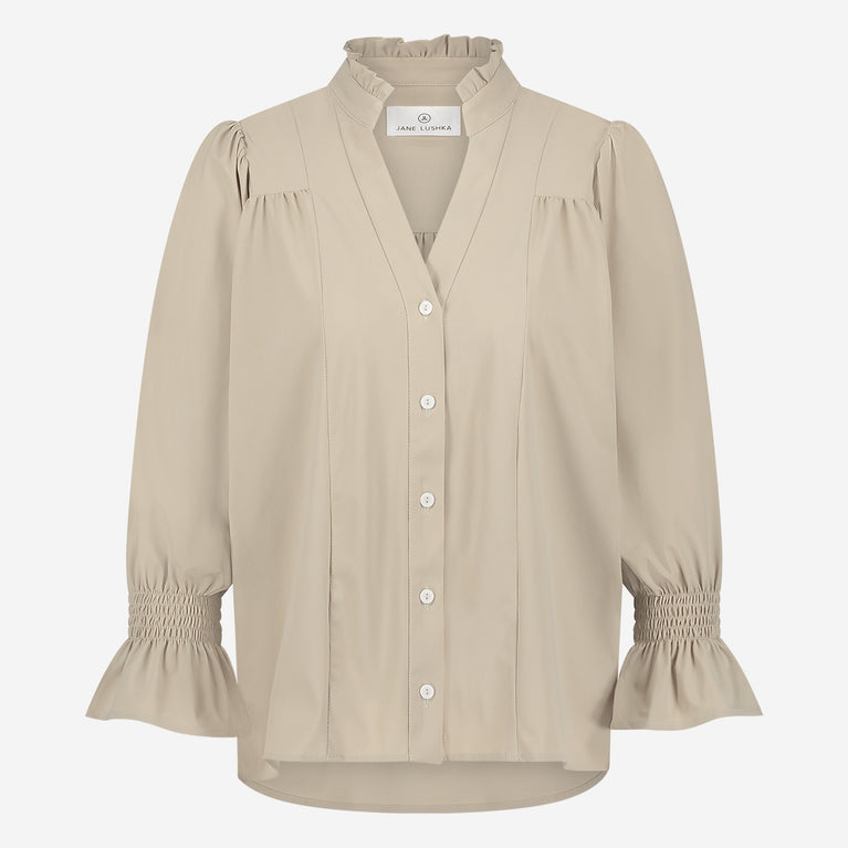 Olivia Blouse Technical Jersey | Sand