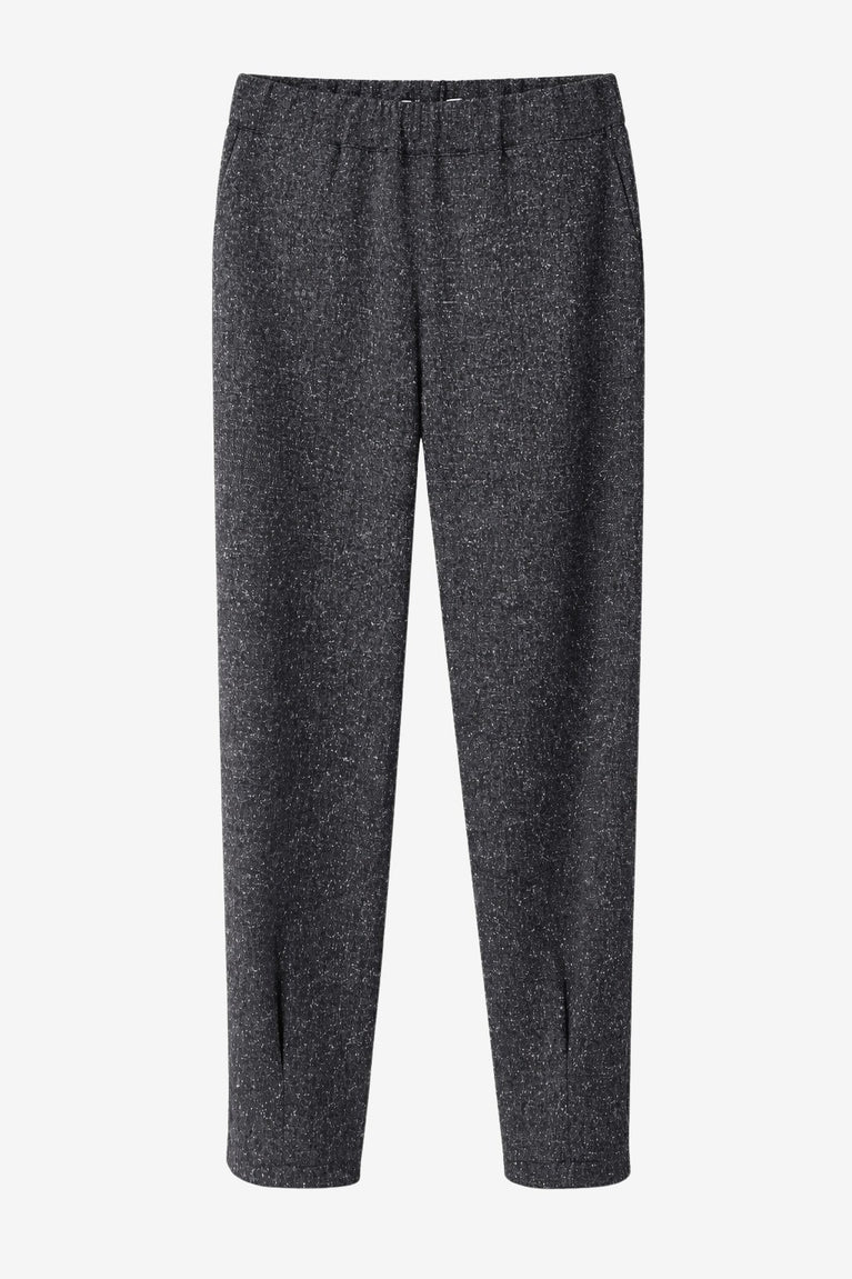 Urbino viscose blend pants | Black Melange