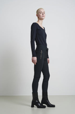 Pants Anna - Skinny fit Technical Jersey | Grigio Notte