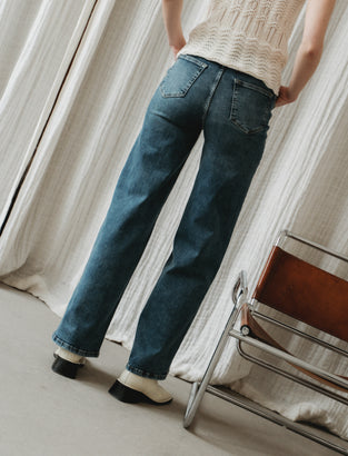 Fly loose yoga jeans | Night Blue