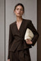 Lean wide-leg pants | Dark Brown
