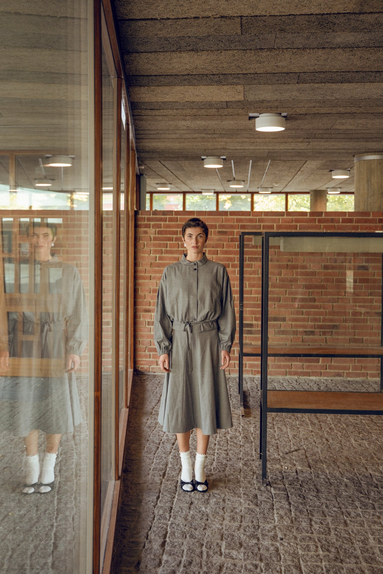 Ian viscose jacket | Light grey