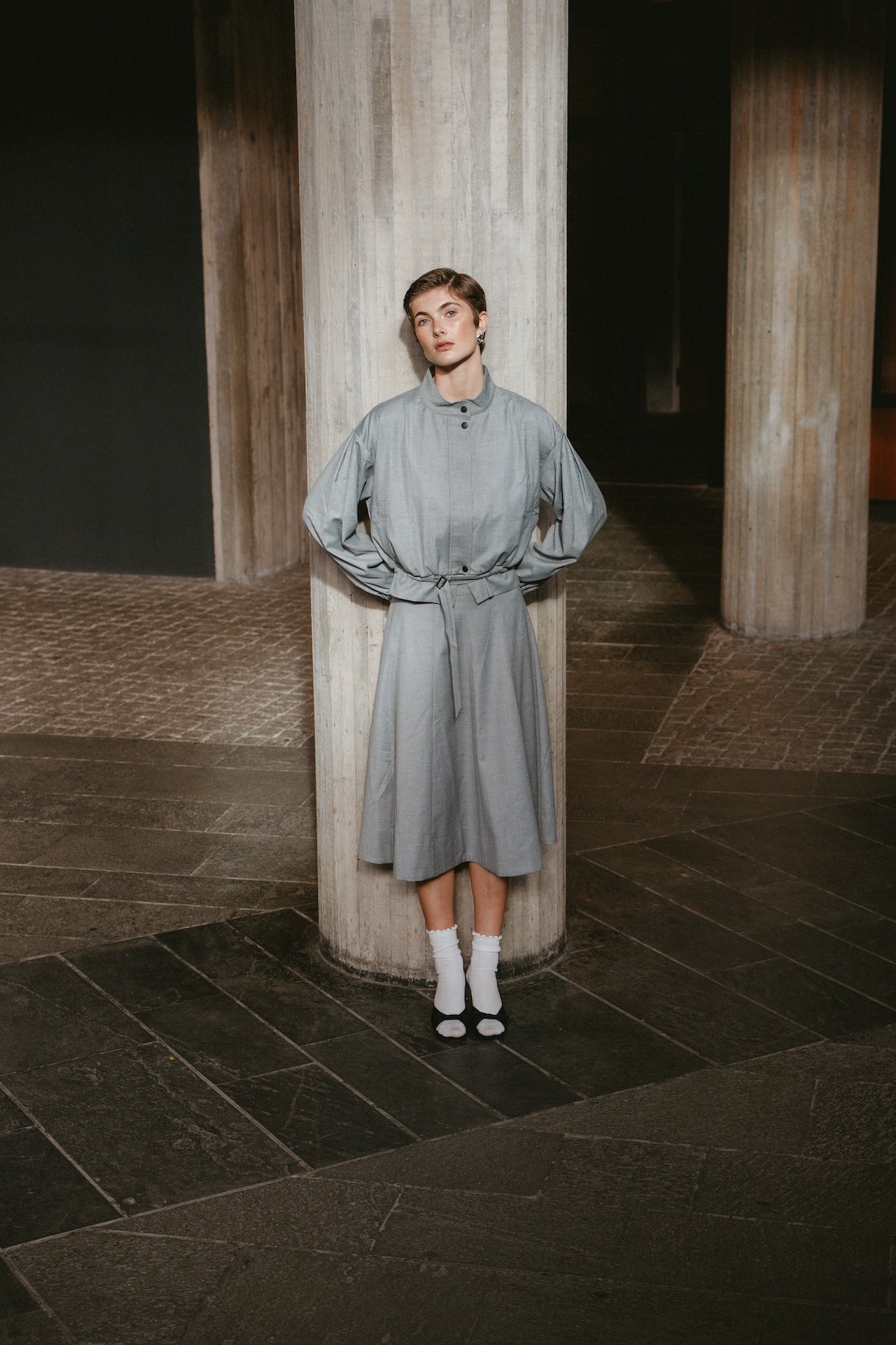 Mishele viscose skirt | Light grey