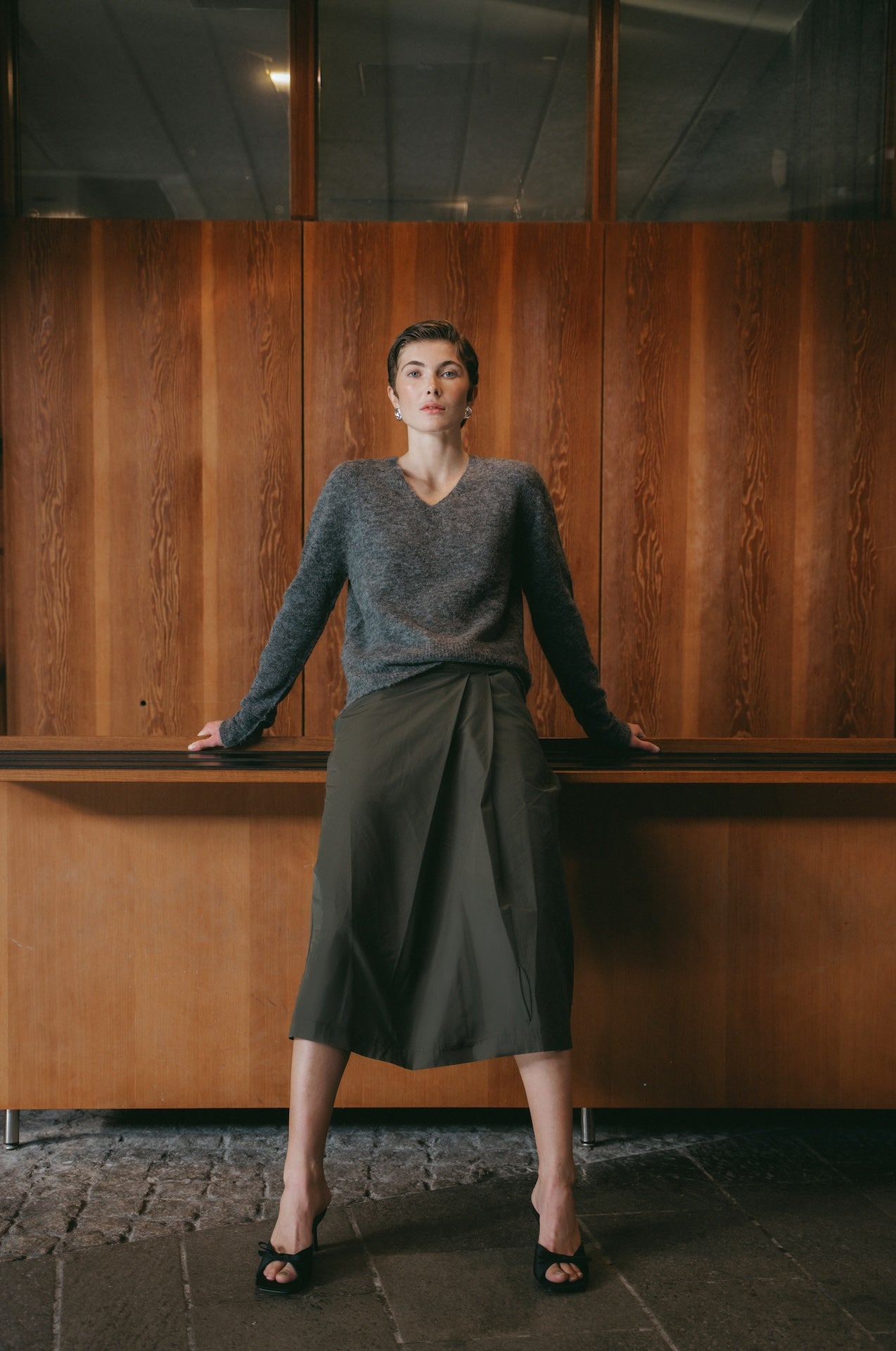 Alissa taffeta skirt | Army