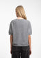 Moon plain knit top | Grey Melange