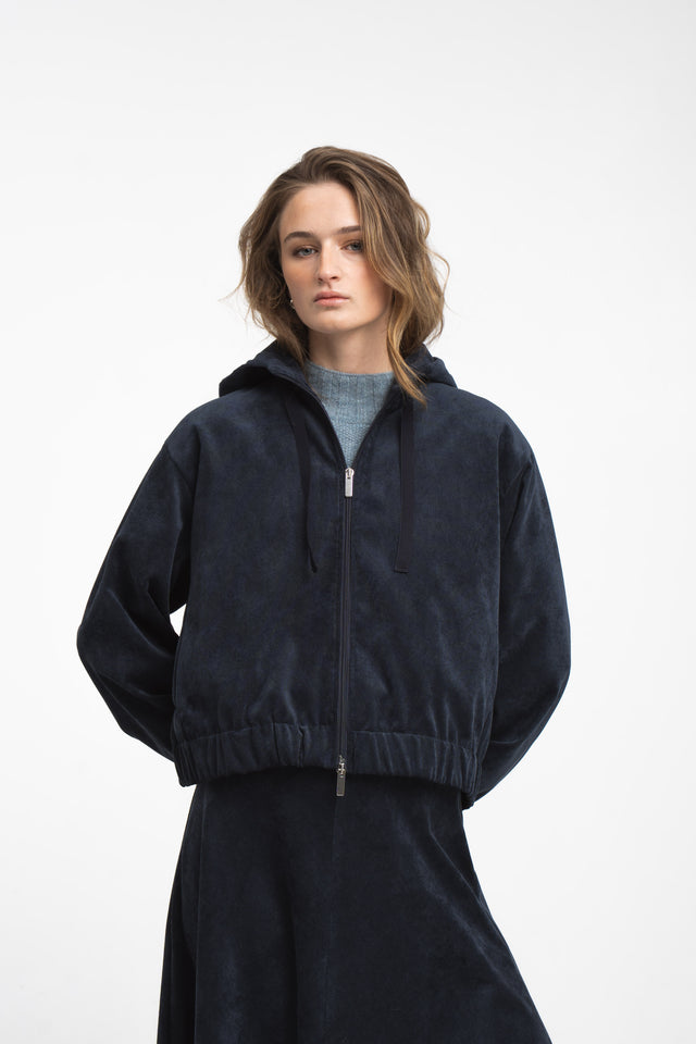 Golia jeans hoodie bomber | Blue