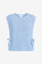 Open cotton Vest 2017 | Light Blue