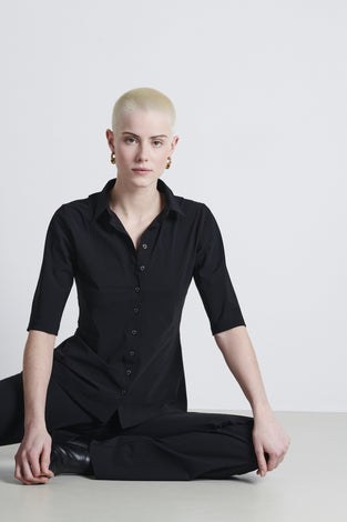 Blouse Betty easy wear Technical Jersey | Black