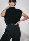 Coarse Boucle vest | Black