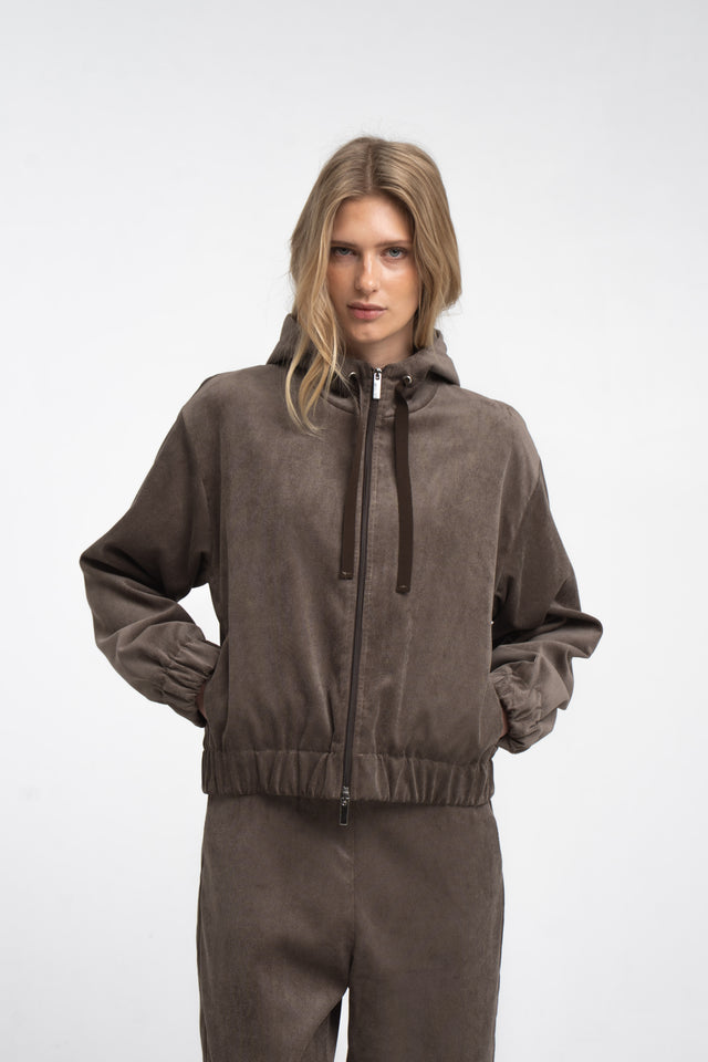 Golia jeans hoodie bomber | Toupe