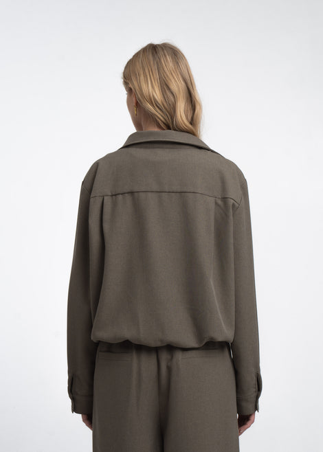 Dina viscose double blouse | Green