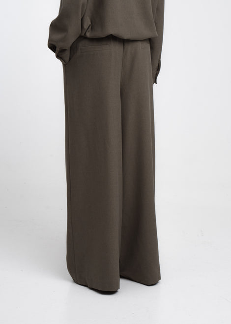 Sloan viscose pleated pants | Green